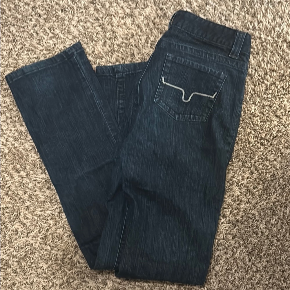 Kimes Ranch Blue Boot Cut Jeans with Distinctive Stitching